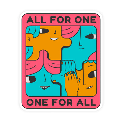 All For One & One For All Vintage Mental Health Sticker