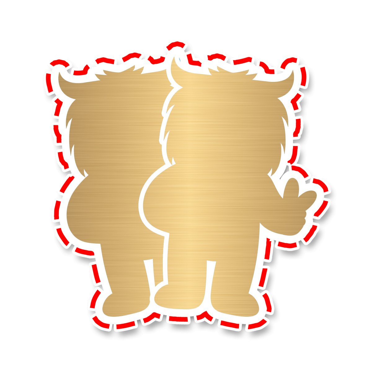 Custom Brushed Gold Stickers - stickerbull