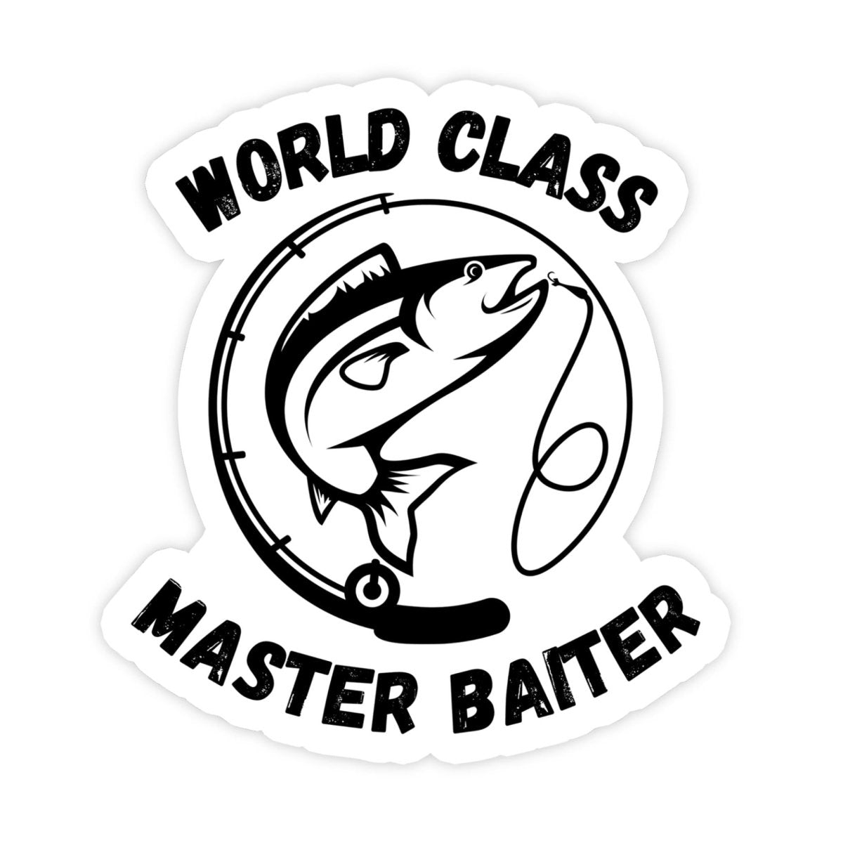 World Class Master Baiter Fishing Meme Sticker