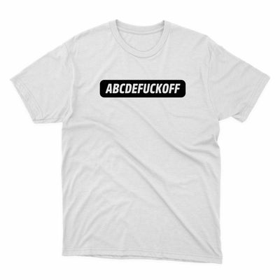 ABCDEFUCKOFF Shirt - stickerbullABCDEFUCKOFF ShirtShirtsPrintifystickerbull32743741229253369371WhiteSa white t - shirt with a black and white logo