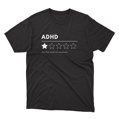 ADHD Do Not Reccomend Shirt - stickerbullADHD Do Not Reccomend ShirtShirtsPrintifystickerbull16362062159848417332BlackSa black t - shirt with the words adhd on it