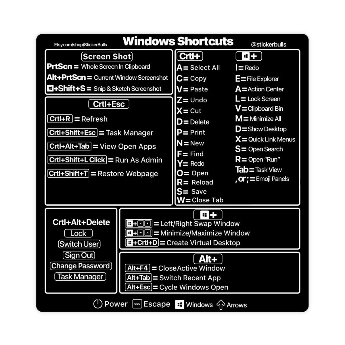 Windows 11, Windows 10, Any Windows Intel OS Shortcut Sticker [Works With All WindowsLaptops] - stickerbullWindows 11, Windows 10, Any Windows Intel OS Shortcut Sticker [Works With All WindowsLaptops]StickersstickerbullstickerbullWindows_BlackBlackWindows 11, Windows 10, Any Windows Intel OS Shortcut Sticker [Works With All WindowsLaptops]