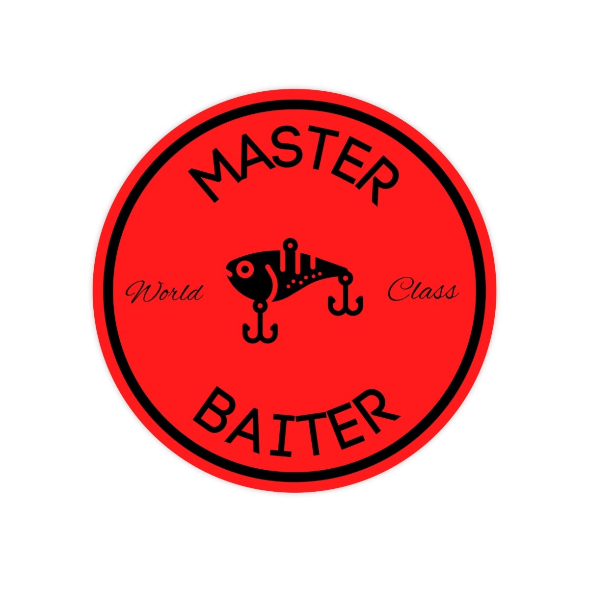 World Class Master Baiter Sticker - Funny Meme Fishing Lure Decal